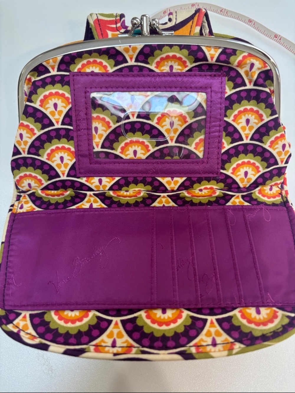 Vera Bradley Plum Crazy Kiss N Snap Wallet - Picture 4 of 6